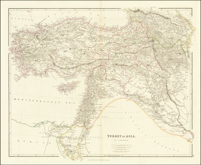 Mapa Turcji w Azji z 1840 r. autorstwa John Arrowsmith