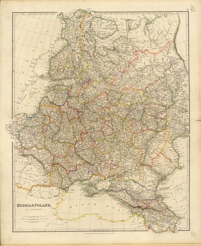 Mapa Rosji i Polski, 1832. autorstwa John Arrowsmith
