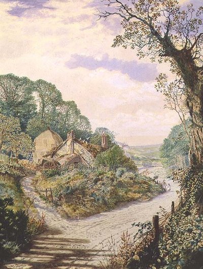 Letnie południe, stare gospodarstwo, Wharfedale autorstwa John Atkinson Grimshaw