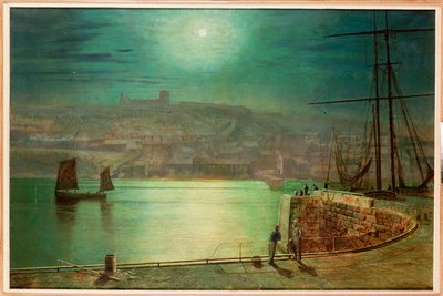Port Whitby przy świetle księżyca, 1870 autorstwa John Atkinson Grimshaw