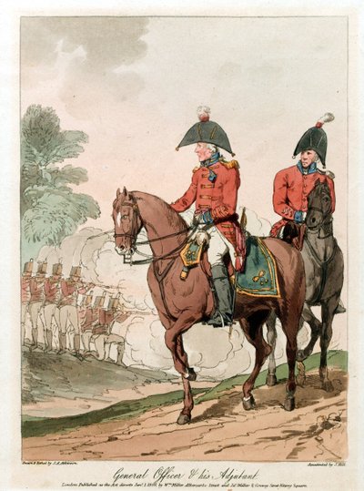 Oficer Generalny i jego adiutant autorstwa John Augustus (after) Atkinson