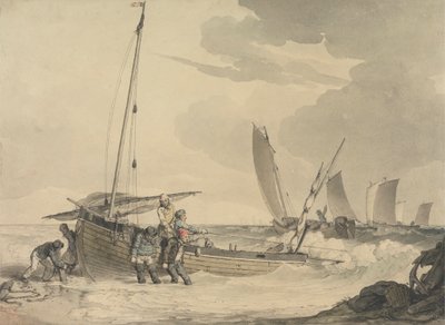 Rybak wypływający w morze autorstwa John Augustus Atkinson