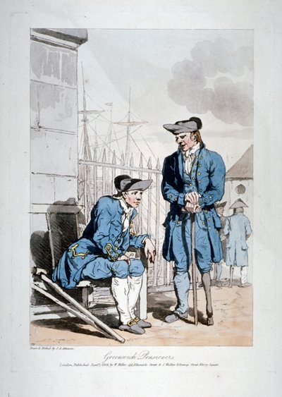 „Emeryci z Greenwich”, 1808 r. autorstwa John Augustus Atkinson