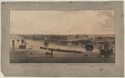 Panoramiczny widok Sankt Petersburga, w latach 1805-1807 autorstwa John Augustus Atkinson