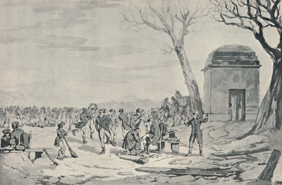 Łyżwiarstwo w Hyde Parku, 1807, 1920 autorstwa John Augustus Atkinson