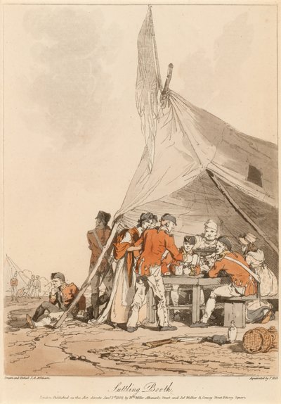 Suttling Booth, 1808 ok autorstwa John Augustus Atkinson