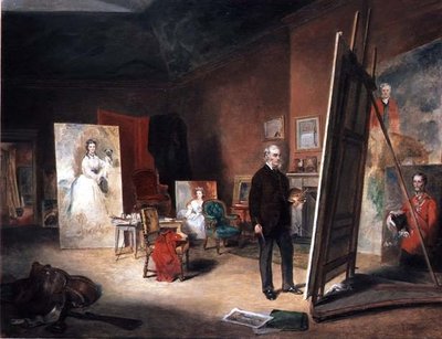 Portret Sir Francisa Granta w sztalugach autorstwa John Ballantyne