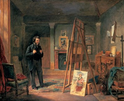 Portret Thomasa Faeda w jego pracowni, XIX w. autorstwa John Ballantyne