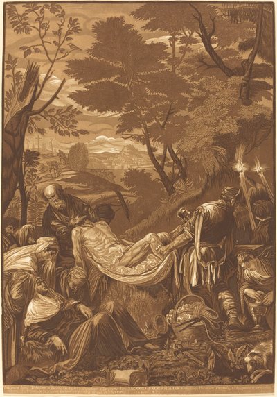 Złożenie do grobu autorstwa John Baptist Jackson after Jacopo Bassano