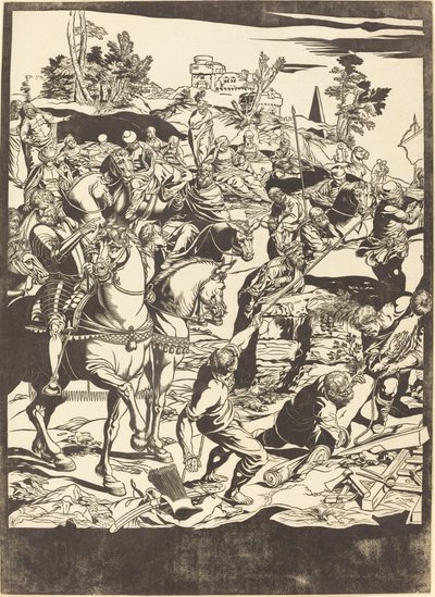 Ukrzyżowanie [płyta lewa] autorstwa John Baptist Jackson after Jacopo Tintoretto