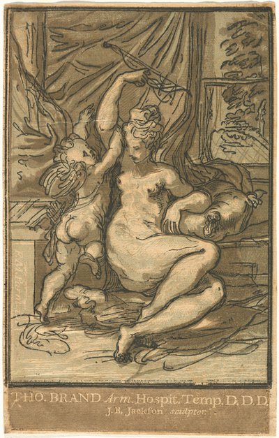 Wenus i Kupidyn z łukiem autorstwa John Baptist Jackson, after Parmigianino