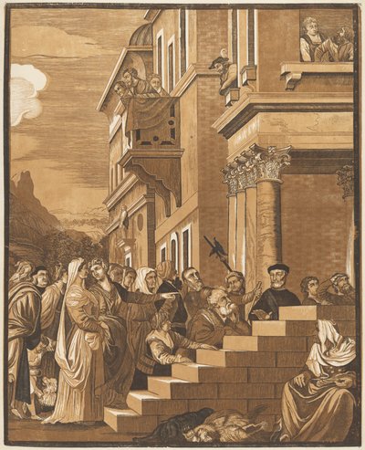 Prezentacja Matki Boskiej w Świątyni (Panel Centralny) autorstwa John Baptist Jackson after Titian