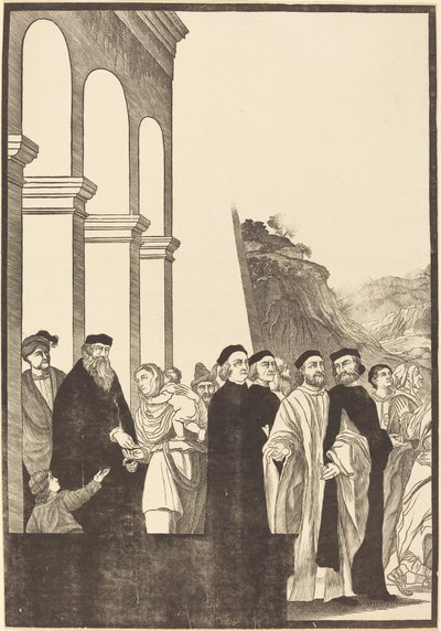 Ofiarowanie Matki Boskiej w Świątyni [płyta lewa] autorstwa John Baptist Jackson after Titian
