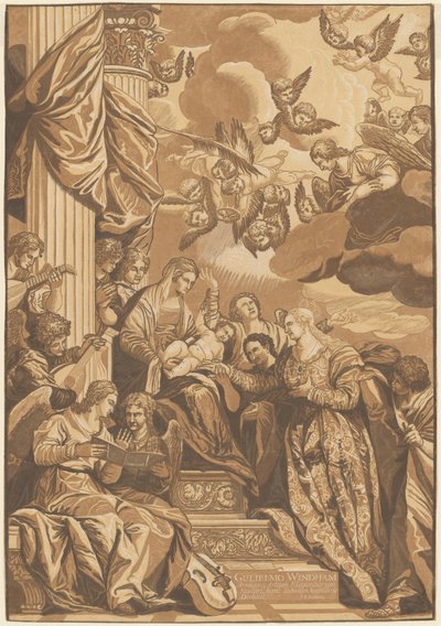 Mistyczne małżeństwo św. Katarzyny autorstwa John Baptist Jackson, after Veronese