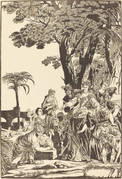 Znalezienie Mojżesza autorstwa John Baptist Jackson after Veronese