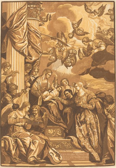 Mistyczne małżeństwo św Katarzyny autorstwa John Baptist Jackson after Veronese