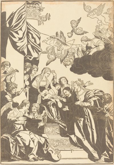 Mistyczne małżeństwo św Katarzyny autorstwa John Baptist Jackson after Veronese