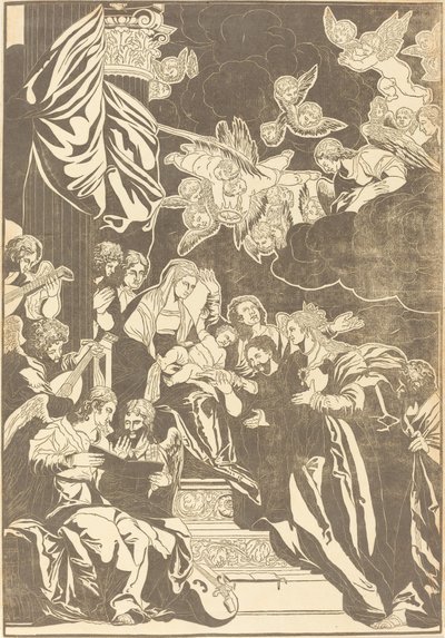 Mistyczne małżeństwo św Katarzyny autorstwa John Baptist Jackson after Veronese