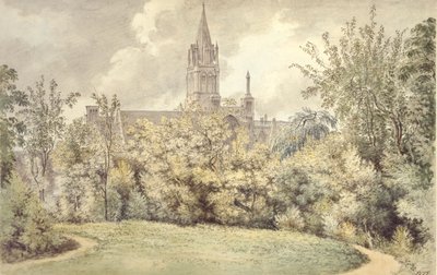 Katedra Kościoła Chrystusowego z Ogrodu Dziekańskiego, 10 czerwca 1775 r. autorstwa John Baptist Malchair