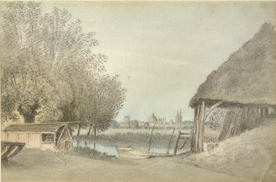 Ferry Hinksey, niedaleko Oksfordu, 15 czerwca 1789 autorstwa John Baptist Malchair