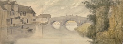 Hythe Bridge, Oksford, 1789 autorstwa John Baptist Malchair