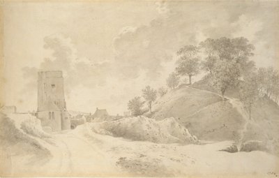 Zamek Oksfordzki i Kopiec Zamkowy, 27 maja 1784 autorstwa John Baptist Malchair