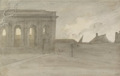 Pembroke College. Oxon., 9 listopada 1786 autorstwa John Baptist Malchair