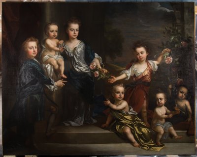 Portret siedmiorga dzieci Charlesa Seymoura, 6. księcia Somerset. autorstwa John Baptiste Closterman