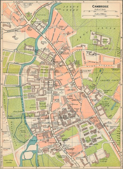 Cambridge, wiek XX autorstwa John Bartholomew