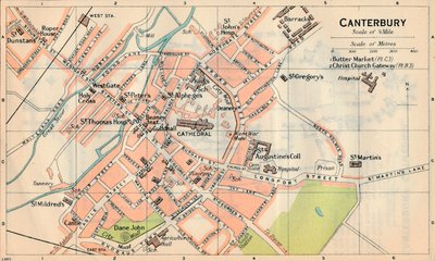 Canterbury, wiek XX autorstwa John Bartholomew