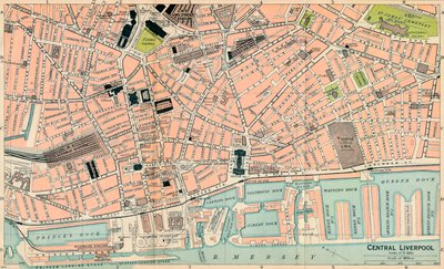 Centralny Liverpool, wiek XX autorstwa John Bartholomew