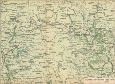 Dartmoor — sekcja południowa, XX wiek autorstwa John Bartholomew