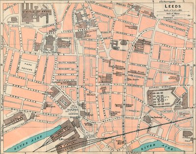 Leeds, wiek XX autorstwa John Bartholomew