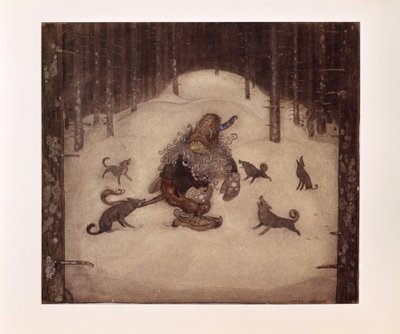 John Bauer, Troll i wilki autorstwa John Bauer