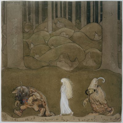 Księżniczka i trolle autorstwa John Bauer