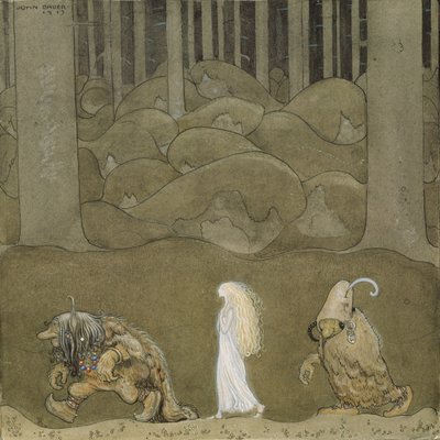 Księżniczka i trolle autorstwa John Bauer