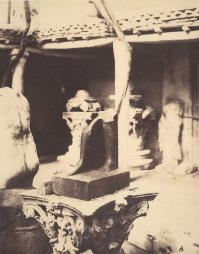 Fragment posągu egipskiego w Muzeum w Cherchell, Algieria, 1856. autorstwa John Beasley Greene