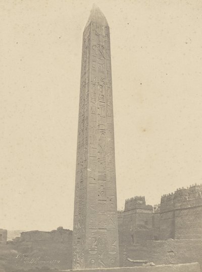 Louqsor, Obelisk, wschodnia i południowa strona autorstwa John Beasly Greene