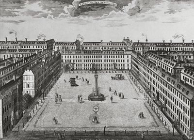 Lincolns Inn New Square, ok. 1725 autorstwa John Bowles