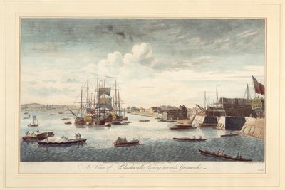 Widok na Blackwall w kierunku Greenwich autorstwa John Boydell