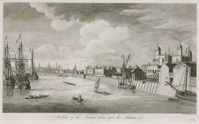 Widok na Tower of London na Tamizie autorstwa John Boydell