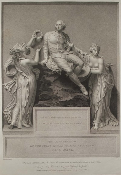 Szekspir z muzą literatury i geniuszem malarstwa, 1803 autorstwa John Boydell