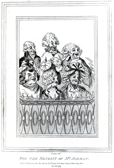 Na korzyść pani Jordan, 1787 (rycina) autorstwa John Boyne