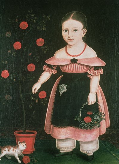 Mała dziewczynka w lawendzie, ok. 1840 r. autorstwa John Bradley