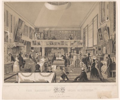 Wystawa lokalna Interieur van de Law Court tijdens de Salisbury, 1852 Wystawa lokalna Salisbury 1852. Tablica II, Sąd (tytuł na obiekcie) autorstwa John Brandard