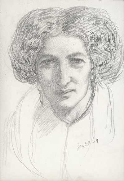 Portret kobiety z głową i ramionami autorstwa John Brett