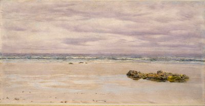 Kennack Sands, Kornwalia, podczas odpływu, 1877 autorstwa John Brett