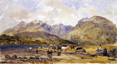 Loch Awe, Szkocja (akwarela na papierze) autorstwa John Brett