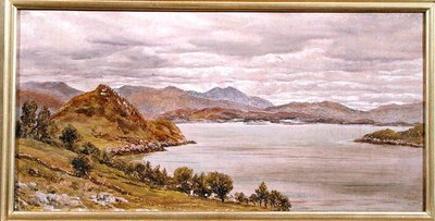 Patrząc z Loch Corrie, 27 sierpnia 1885 (olej na płótnie) autorstwa John Brett