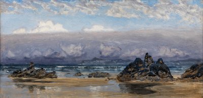 Newquay, Kornwalia (olej na płótnie) autorstwa John Brett